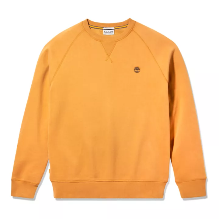 Exeter River Crewneck Sweatshirt for Men in Dark Yellow