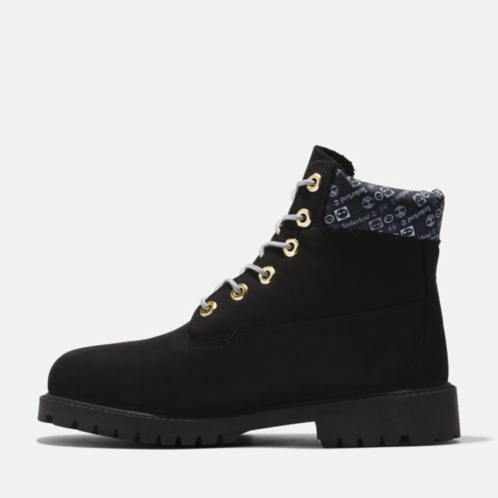 Timberland Premium 6 Inch Boot for Junior in Black