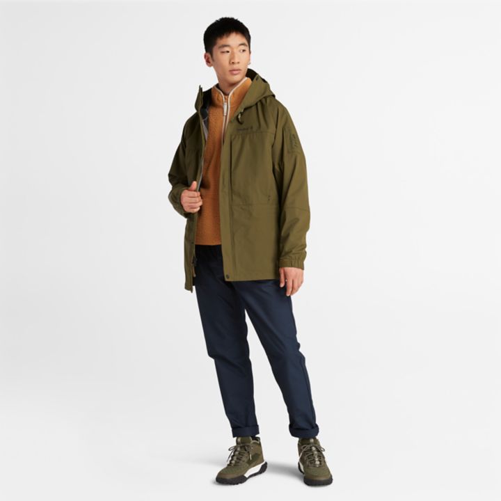 Waterproof Outdoor Parka for Men in Green