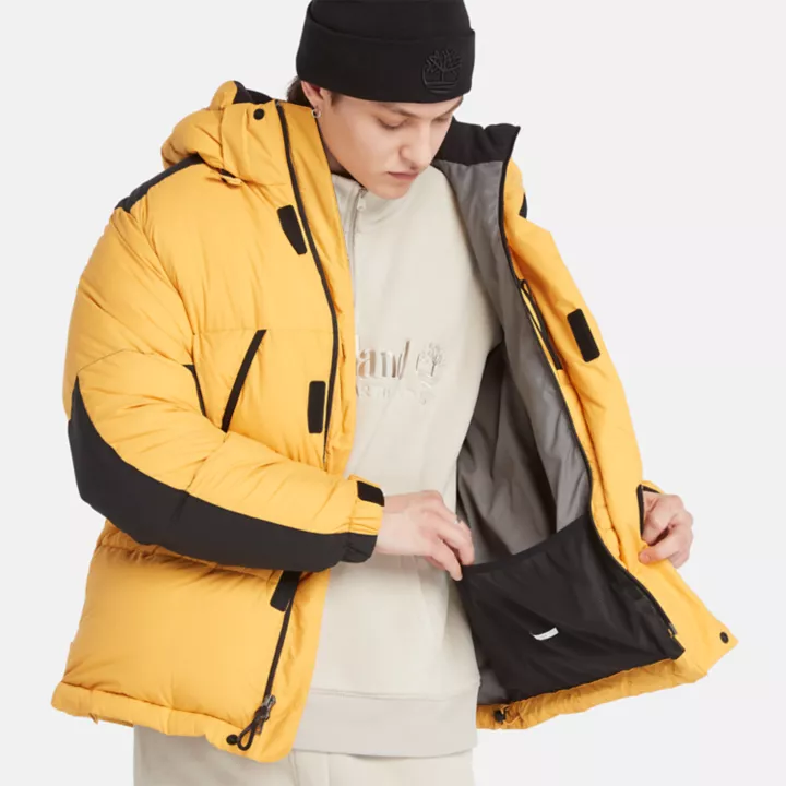 Puffer Parka for Men in Yellow