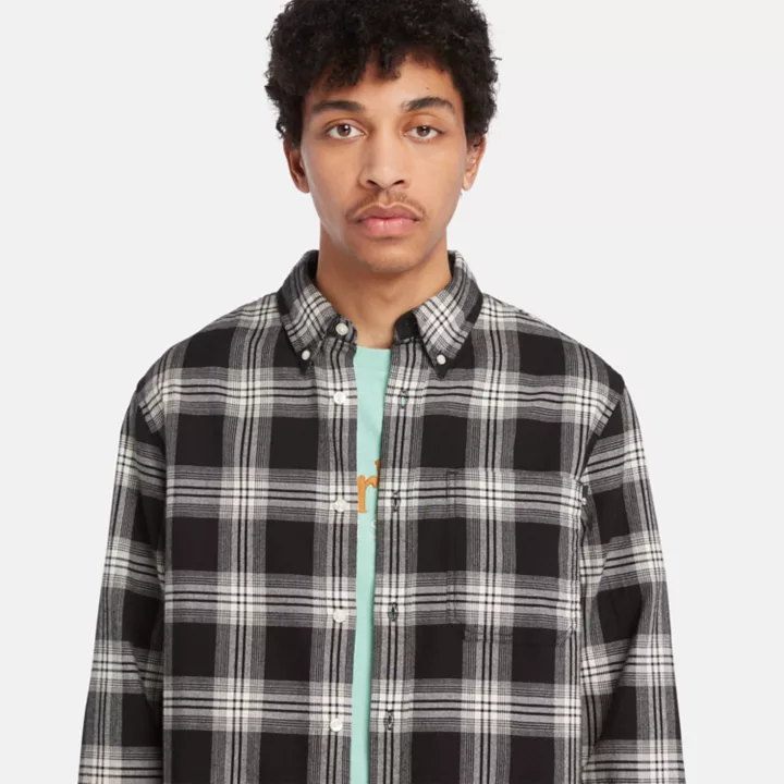 Tartan Shirt for Men in Black/White