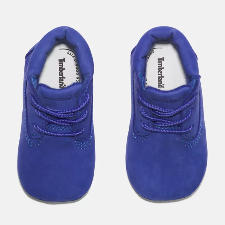 Crib Bootie: Bootie with Hat Set in Blue