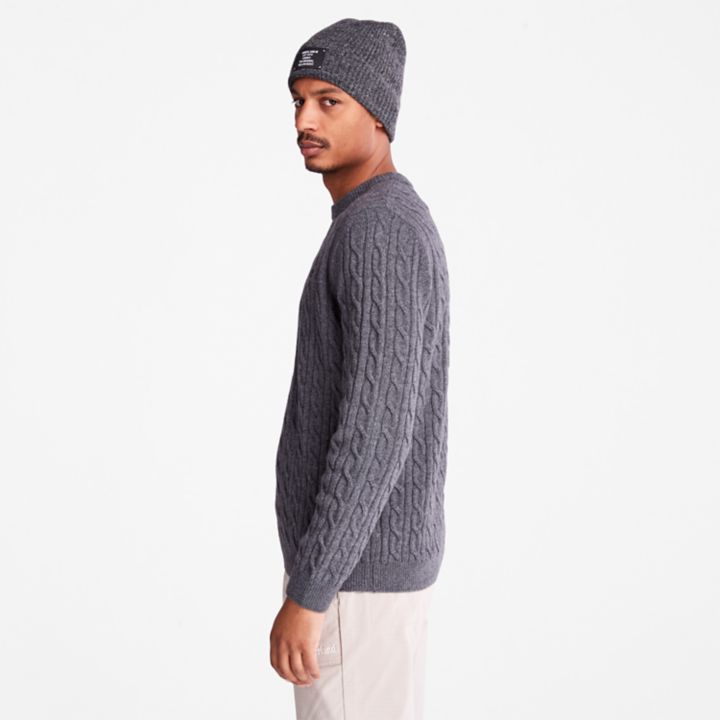 Phillips Brook Cable-knit Crew Jumper for Men in Grey