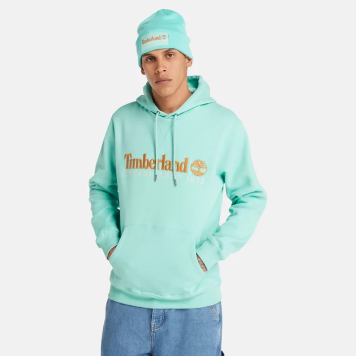 Timberland 50th Anniversary Hoodie Sweatshirt in Teal