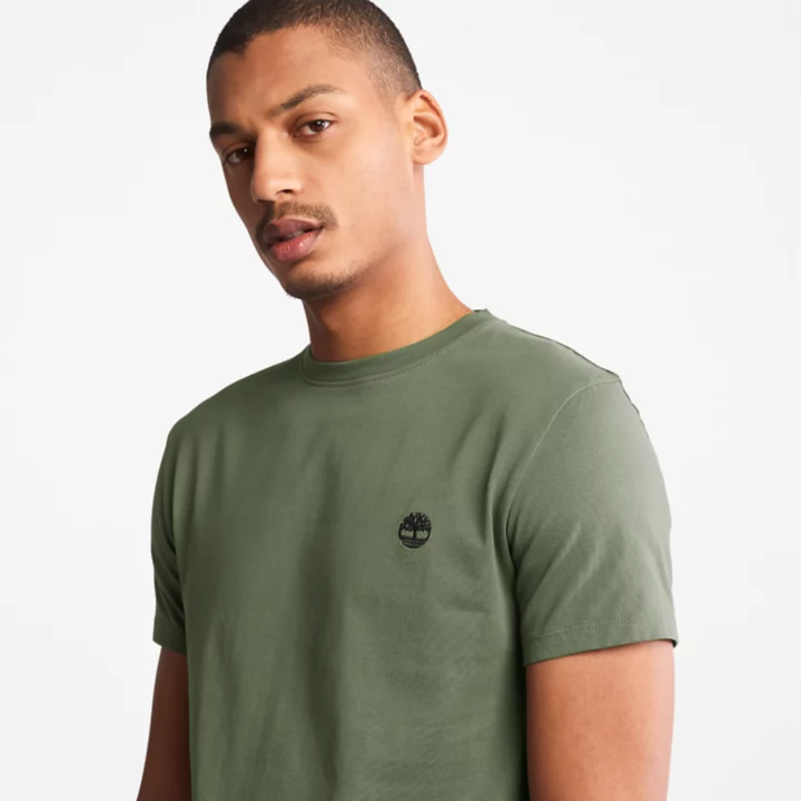 Dunstan River Slim-Fit T-Shirt for Men in Dark Green