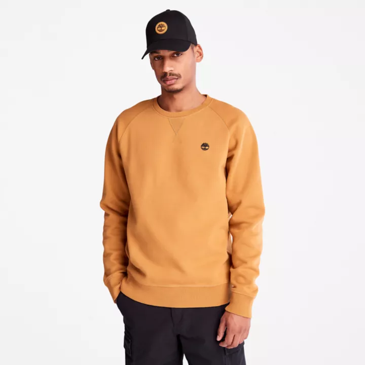 Exeter River Crewneck Sweatshirt for Men in Dark Yellow