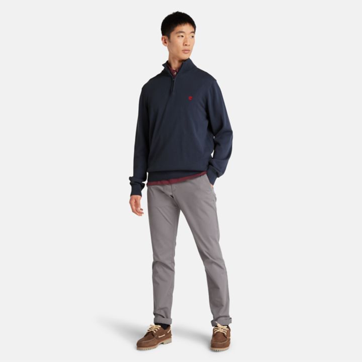 Williams River Quarter-zip Pullover for Men in Navy