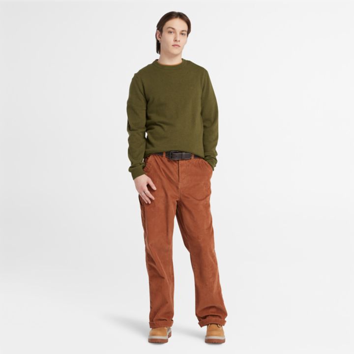 Cohas Brook Crewneck Jumper for Men in Dark Green