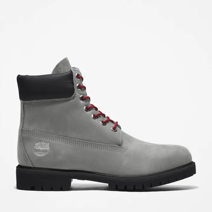 Bottine 6-inch Timberland Premium pour homme en gris/rouge