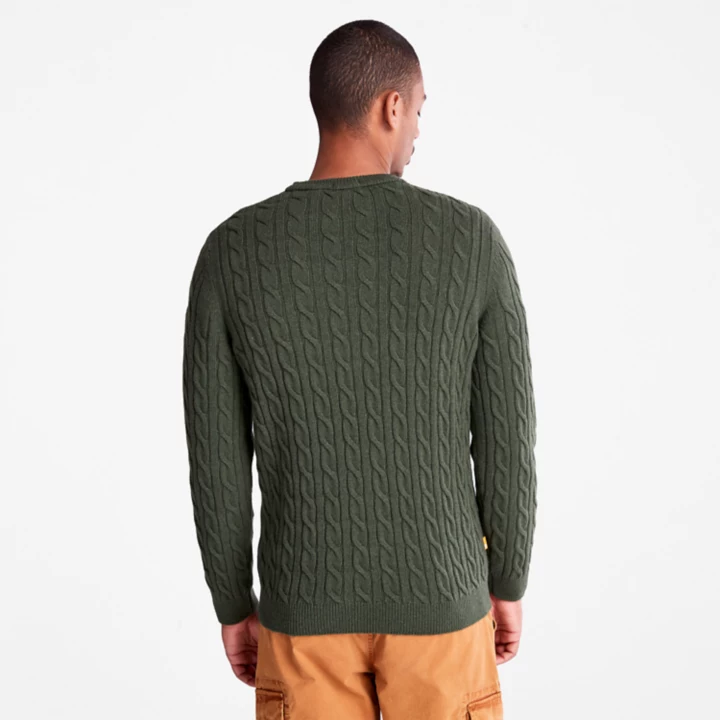 Phillips Brook Cable-knit Crew Jumper for Men in Green