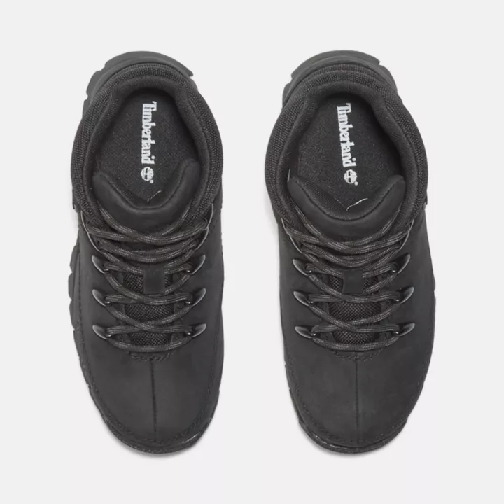 Euro Sprint Mid Hiker for Youth in Black Nubuck