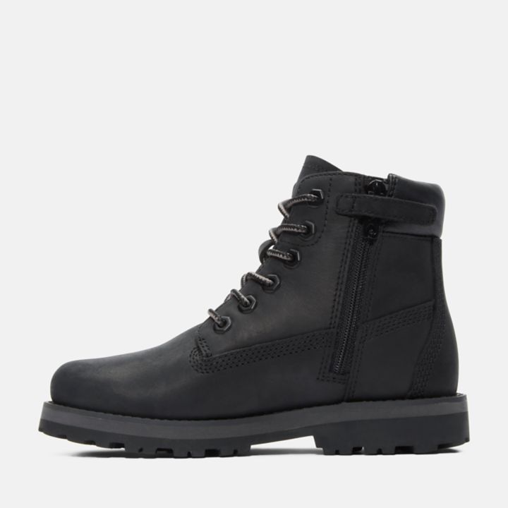 Courma Kid 6 Inch Side-zip Boot for Junior in Black