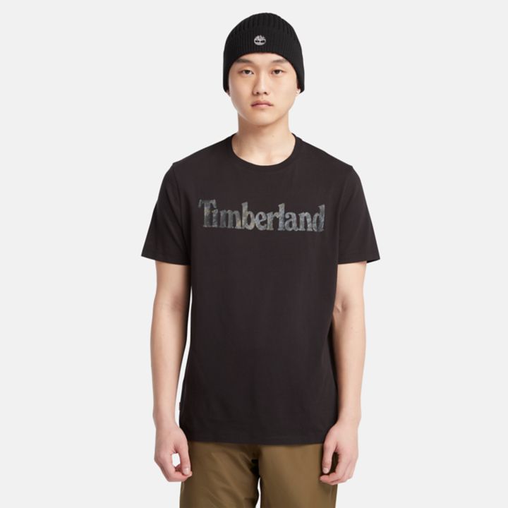 Camo Logo T-Shirt for Men in Black