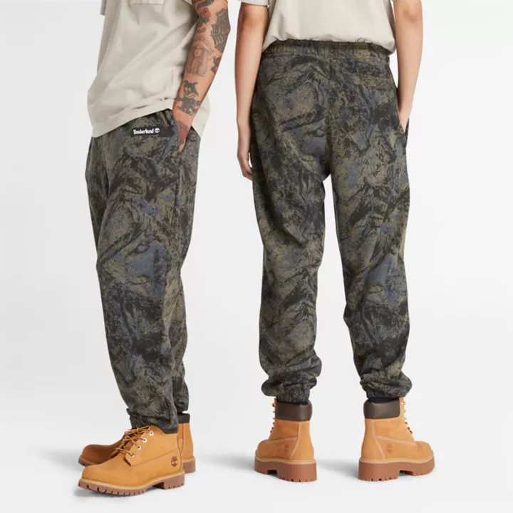 All Gender All-Over Printed Mountains Sweatpants in Camo