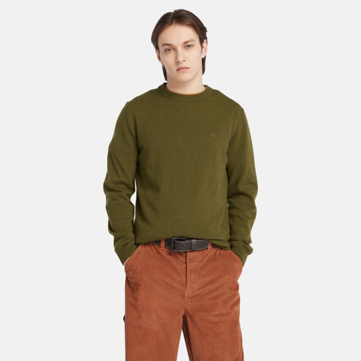 Cohas Brook Crewneck Jumper for Men in Dark Green