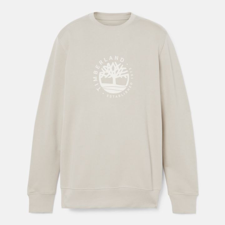 All Gender Crew Sweatshirt with Refibra Technology in Grey