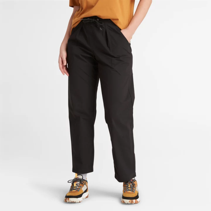 Woven Joggers for Women in Black