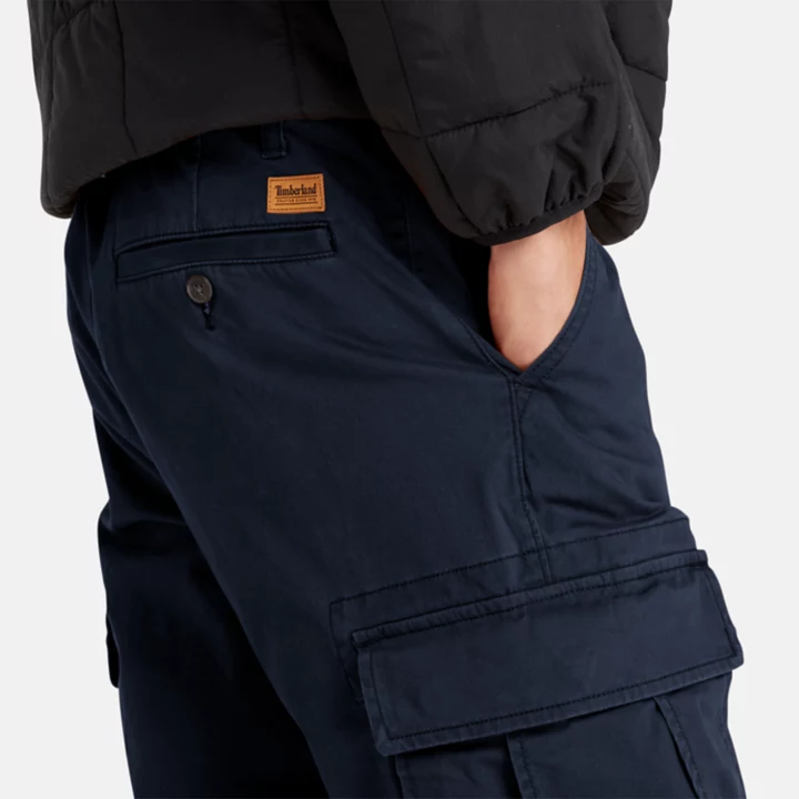 Core Twill Cargo Trousers for Men in Navy