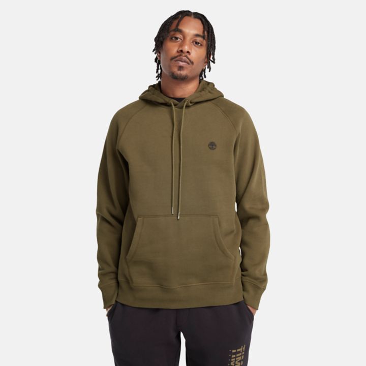 Exeter River Hoodie Sweatshirt for Men in Dark Green