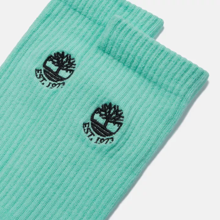 1Pk Colour Blast Crew Socks in Teal