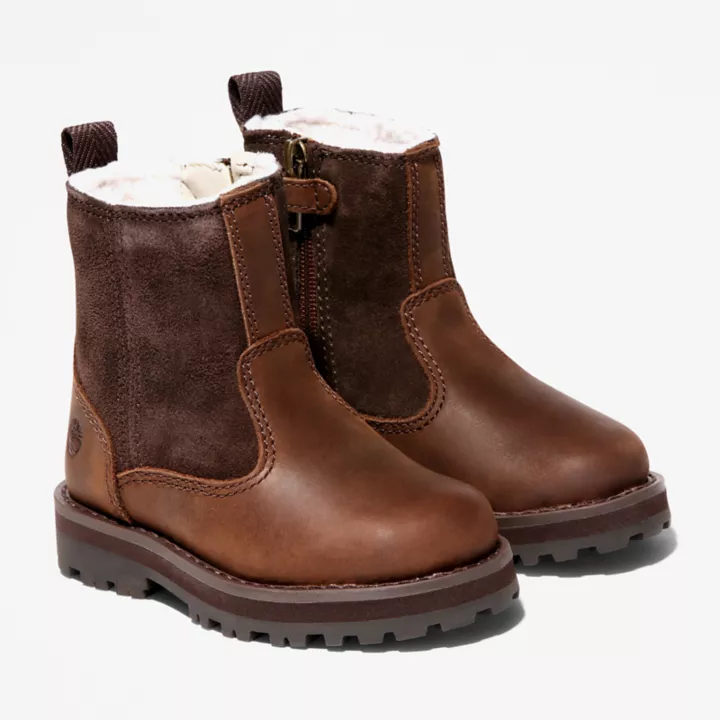 Courma Kid Warm Waterproof Boot for Toddler in Dark Brown