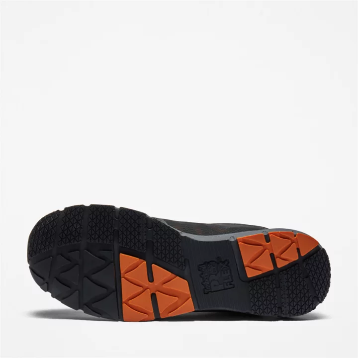 Radius Alloy-Toe Work Shoe for Men in Black and Orange