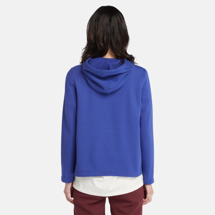 Small Stack Logo Hoodie for Women in Blue