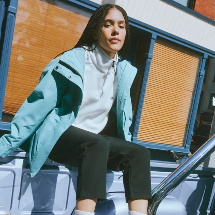 Durable Water-Repellent Trousers for Women in Black