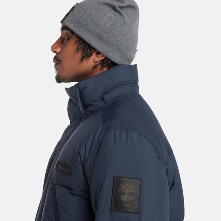 Puffer Parka for Men in Navy