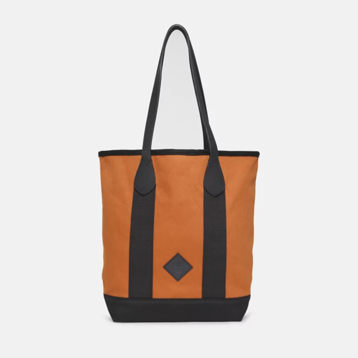 Canvas and Leather Tote for Women in Brown
