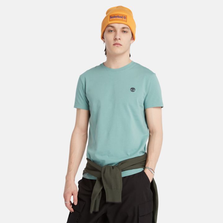 Dunstan River Crewneck T-Shirt for Men in Teal