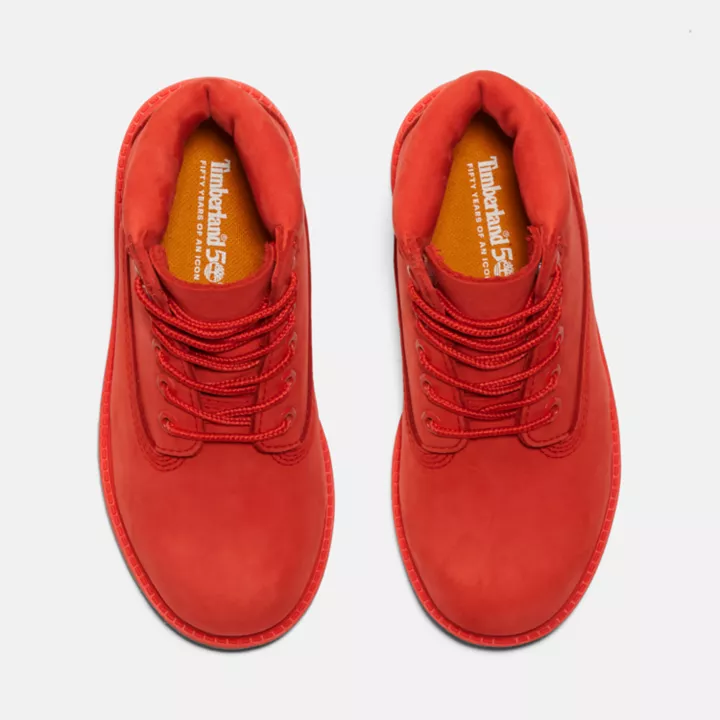 Timberland 50th Edition Premium 6-Inch Waterproof Boot for Toddler in Red