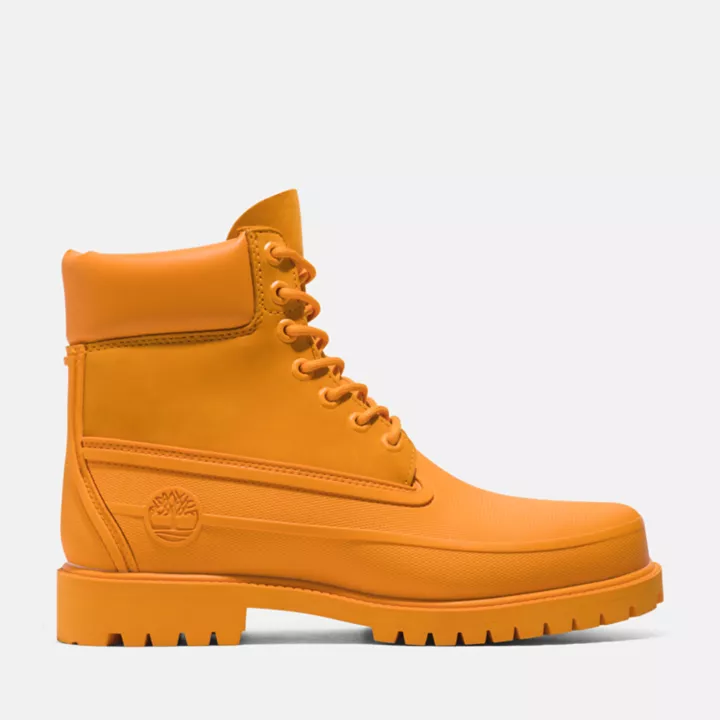 Timberland Heritage 6 Inch Rubber Toe Boot for Men in Orange