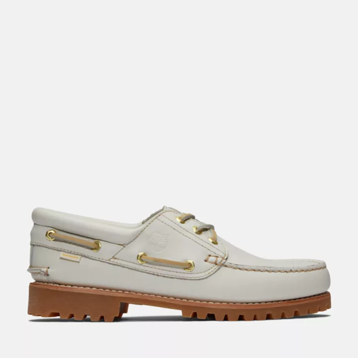 Timberland x Aimé Leon Dore Authentics Three-Eye Boat Shoe for Men in White