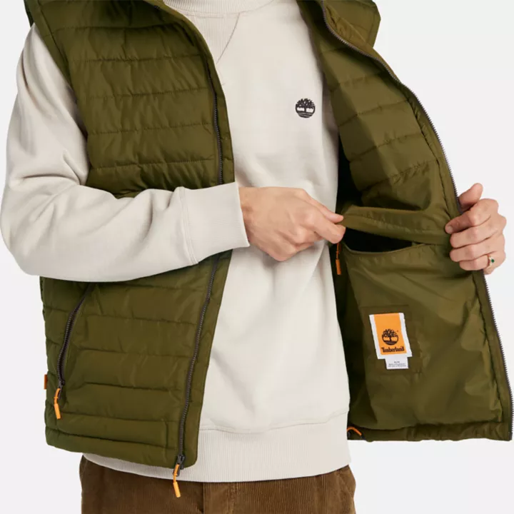Axis Peak Water-Repellent Packable Gilet for Men in Green