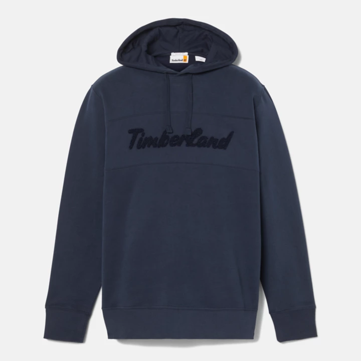 Cursive Hoodie for Men in Navy
