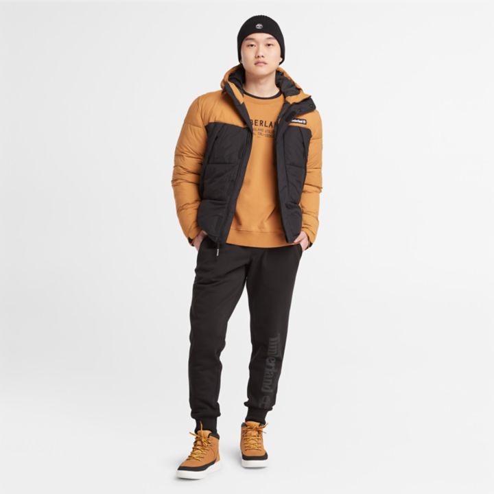 Utility Crewneck Sweatshirt for Men in Dark Yellow