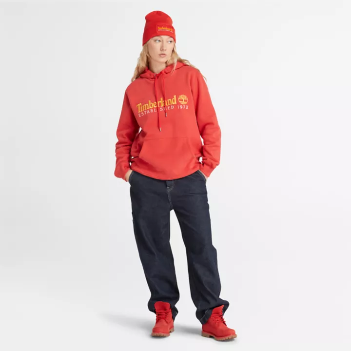 Timberland 50th Anniversary Hoodie Sweatshirt in Red