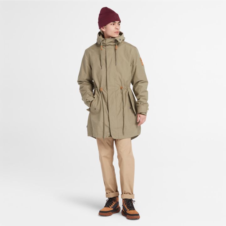 Snowdown Peak Water-Resistant 3-in-1 Fishtail Parka for Men in Green
