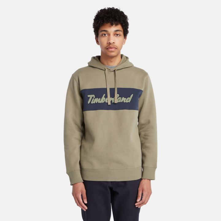 Cursive Hoodie for Men in Green