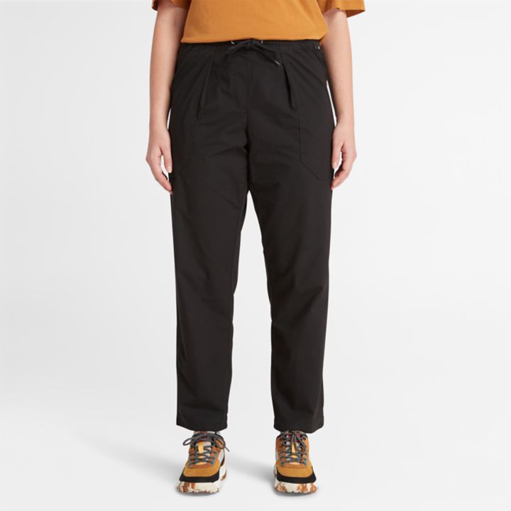 Woven Joggers for Women in Black