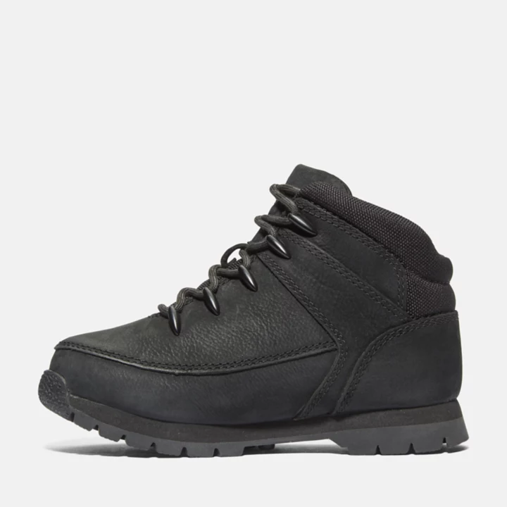 Euro Sprint Mid Hiker for Youth in Black Nubuck