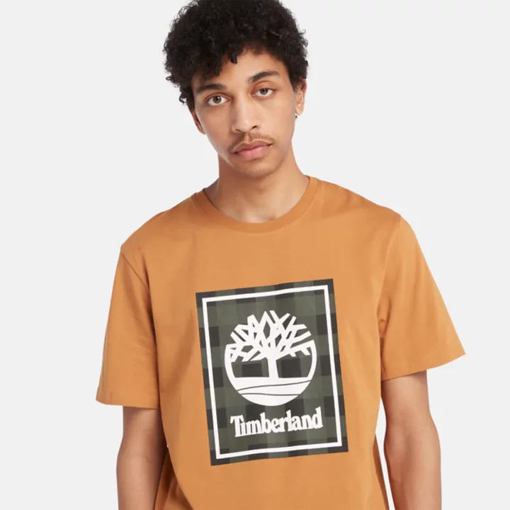 Short Sleeve Buffalo T-Shirt for Men in Orange