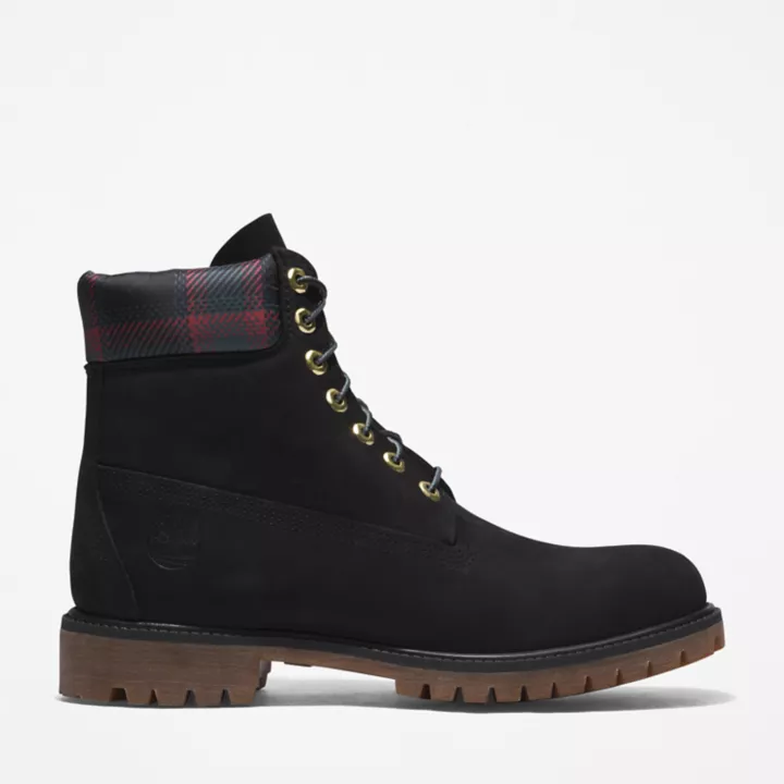 Bottine 6-inch Timberland Premium pour homme en noir/rose