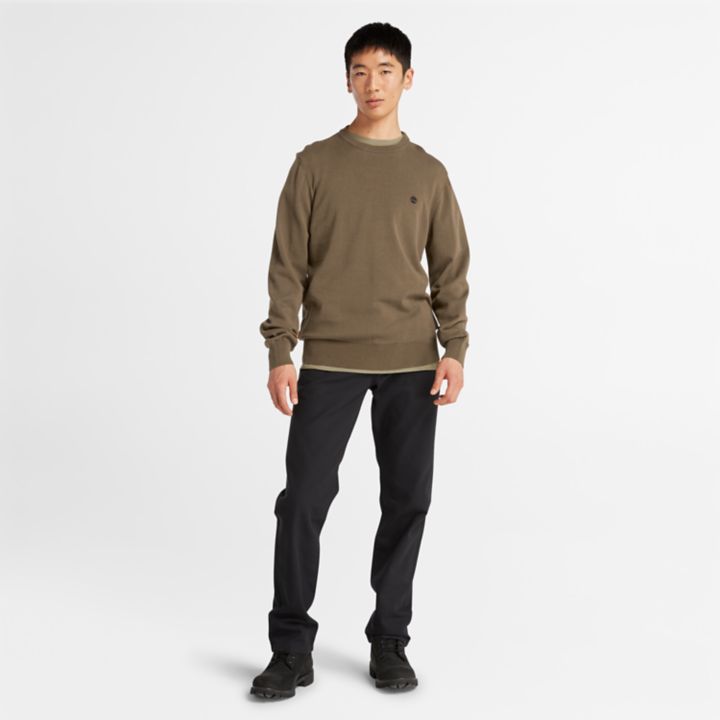 Williams River Crewneck Jumper for Men in Dark Green