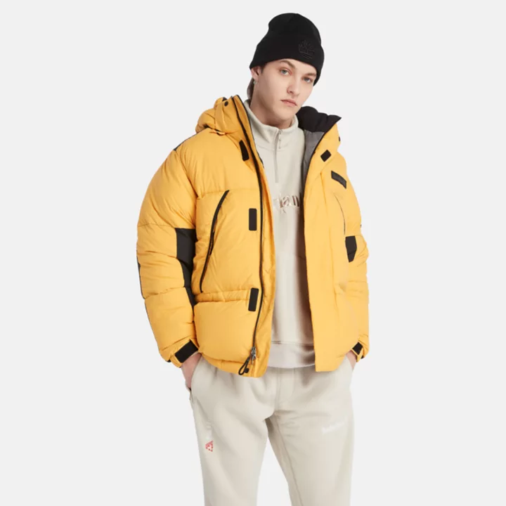Puffer Parka for Men in Yellow