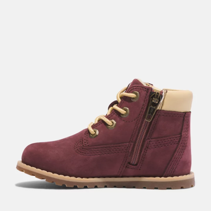 Pokey Pine 6 Inch Boot for Toddler in Burgundy