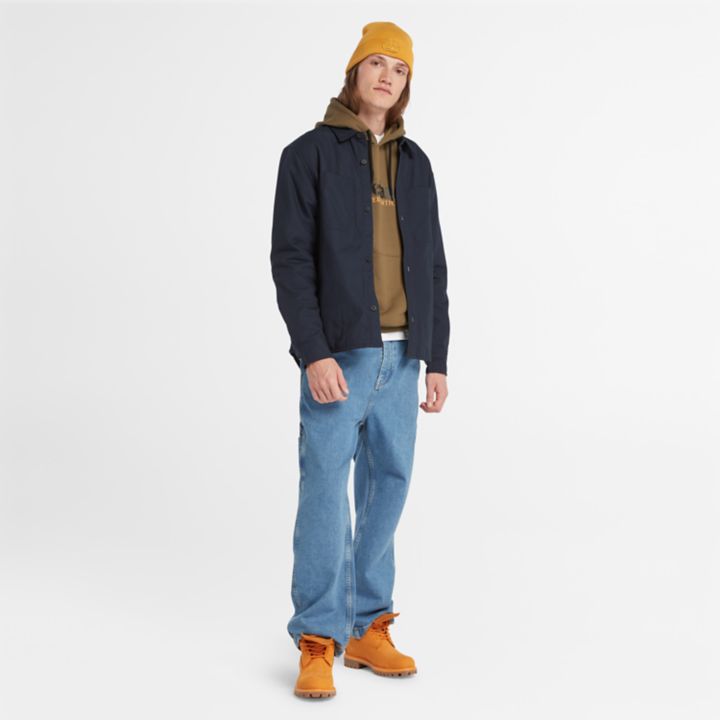 Windham Fleece-lined Overshirt for Men in Navy