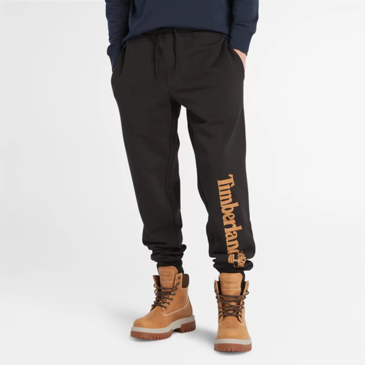 Logo Tracksuit Bottoms for Men in Black