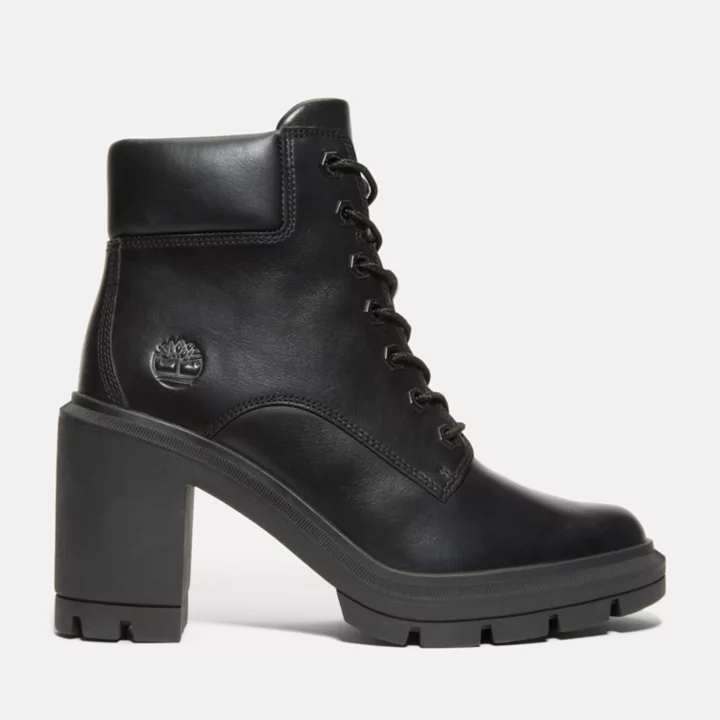 Allington Height Lace-Up Boot for Women in Monochrome Black